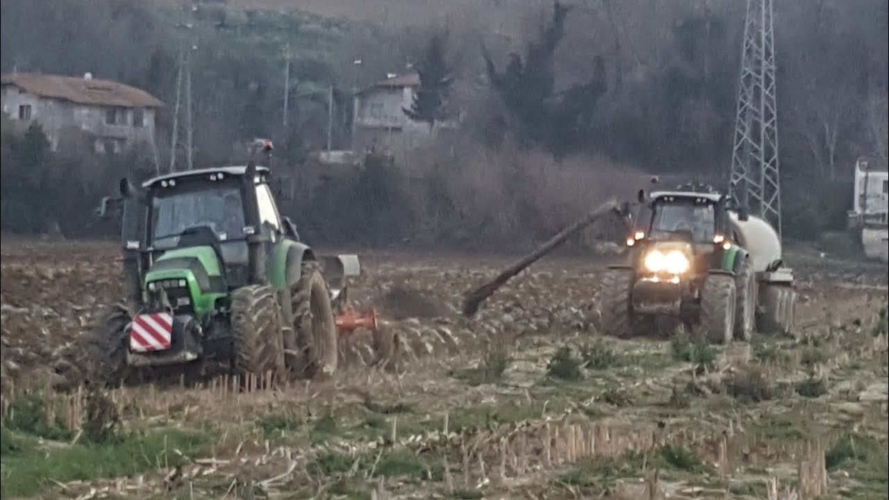 410 CV IN CAMPO | ARATURA E LIQUAMATURA 2018 | 3 × DEUTZ-FAHR TRACTORS | SOC. AGR. 