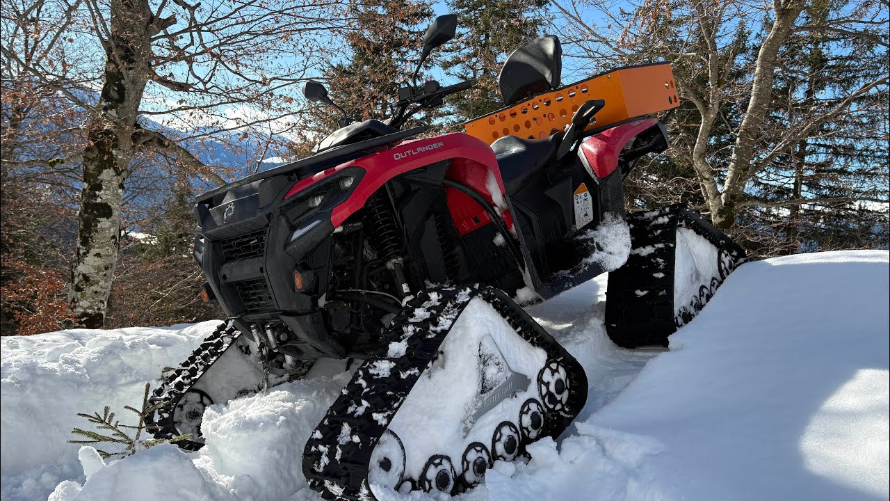 Can-Am Outlander mit Raupen ❄️ Test auf Asphalt, Eis & Tiefschnee | Gebirge