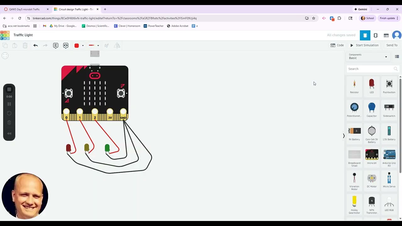 traffic light tinkercad