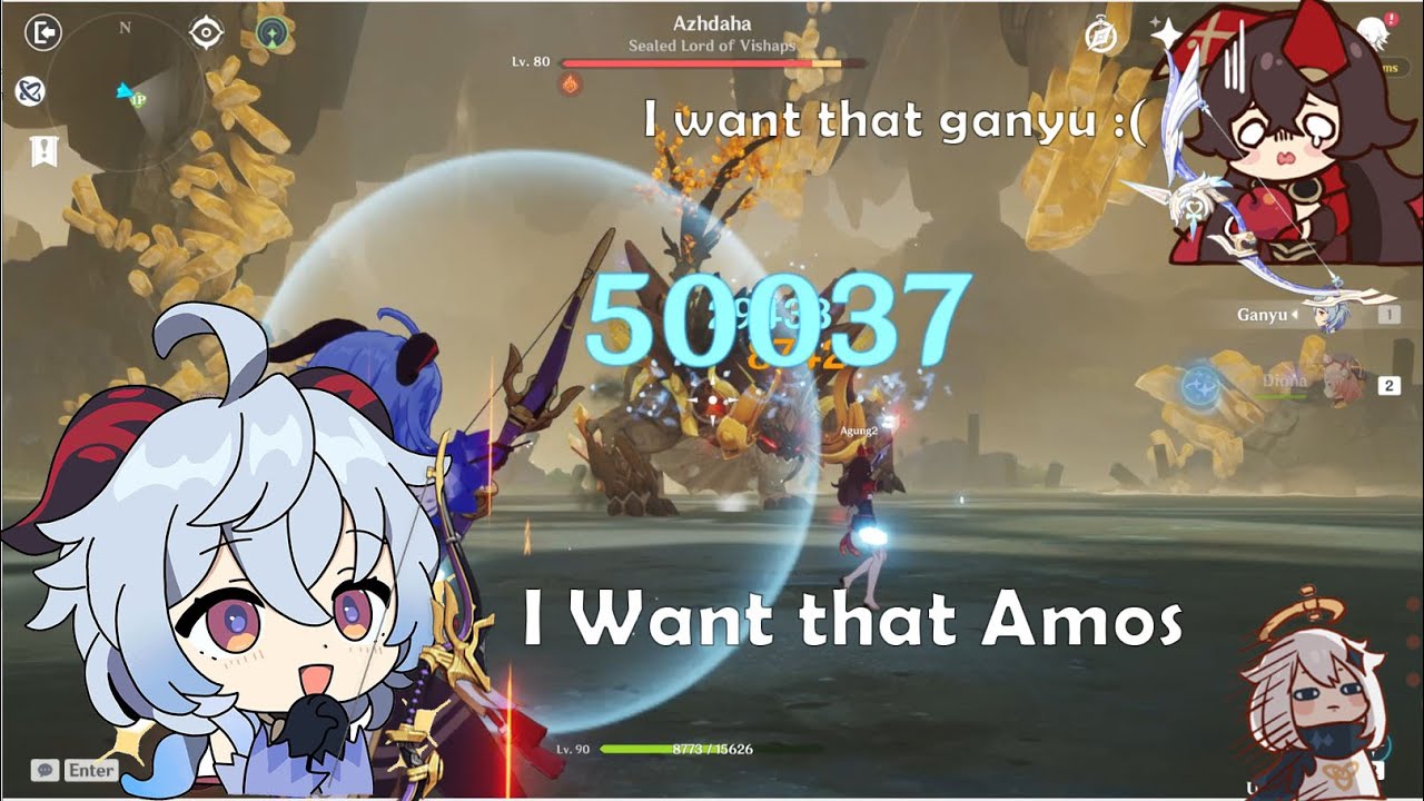 (Co-Op) When Hamayumi Ganyu Meet Amos Bow Amber - Genshin Impact