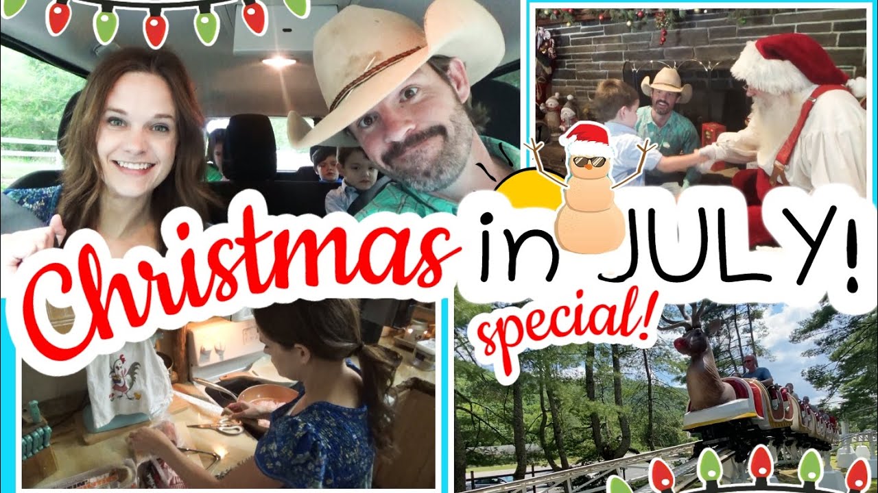 He wouldn't do that...😆 | It's the Christmas in July SPECIAL! | Weekend Breakfast & Santa's Land