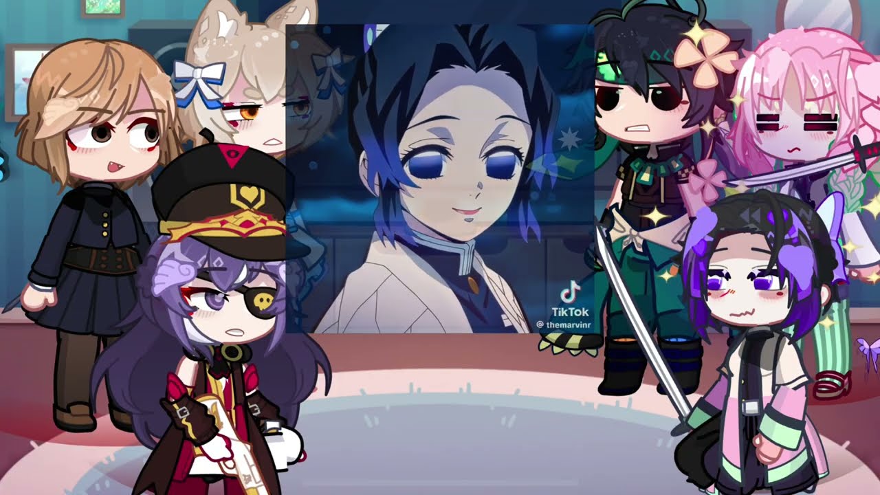 Fandoms react to Shinobu | Giyuu | Demon slayer | Gacha life 2