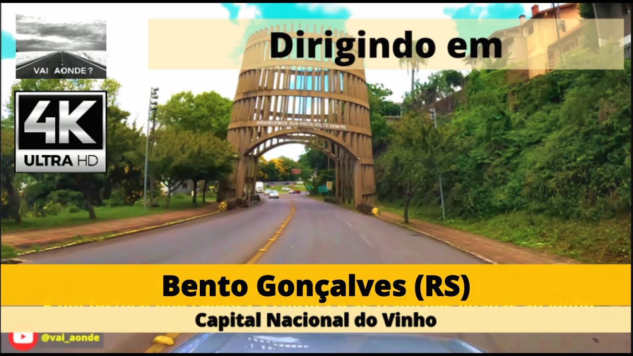 Dirigindo em Bento Goncalves - Capital Nacional do Vinho - 4K60fps