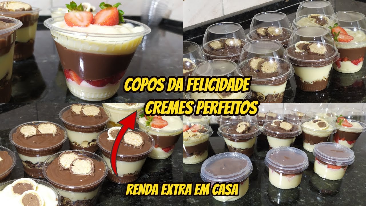 COPO DA FELICIDADE l OS MELHORES CREMES PARA SOBREMESAS EM GERAL l RENDA EXTRA EM CASA E GIRO RAPIDO