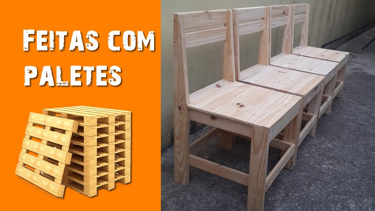 Cadeira de cozinha feita com palete