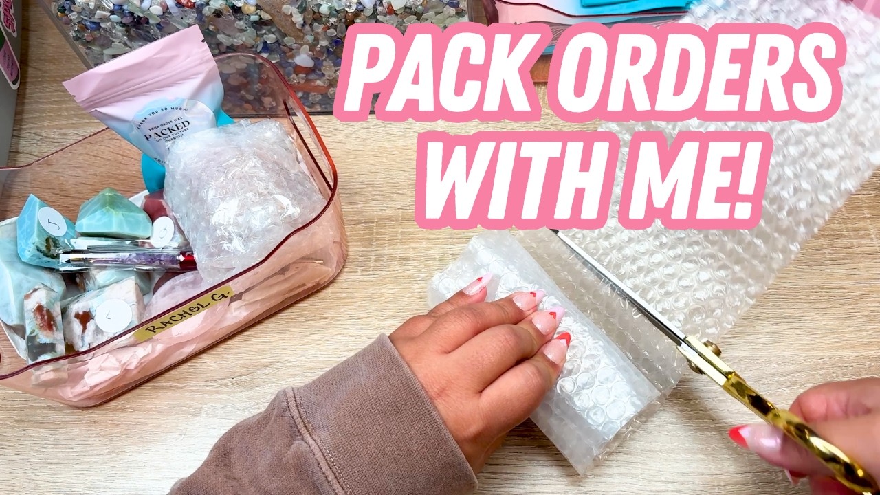 Pack Crystal Orders with Me | Studio Vlog 069