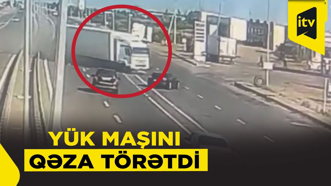 Bakı&ndash;Qazax yolunda y&uuml;k maşını qəza t&ouml;rətdi