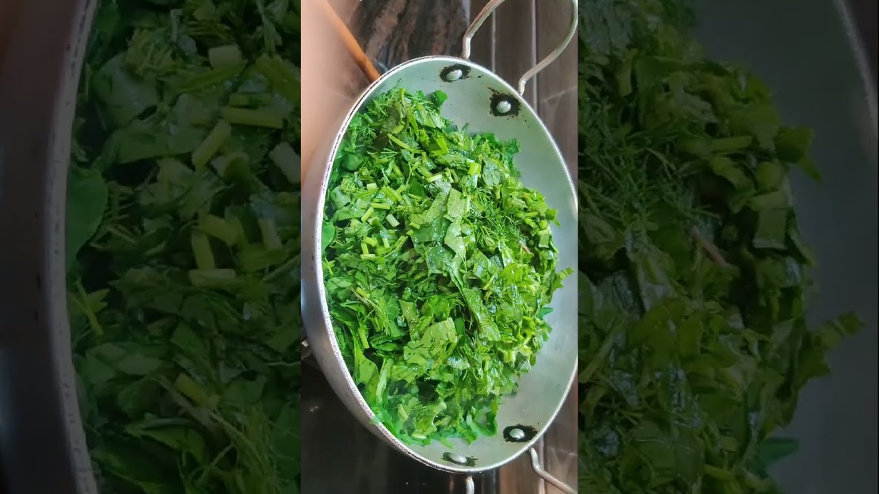 Bihari style mix saag recipe #viral video # trending #mouthwatering#yummm🤤