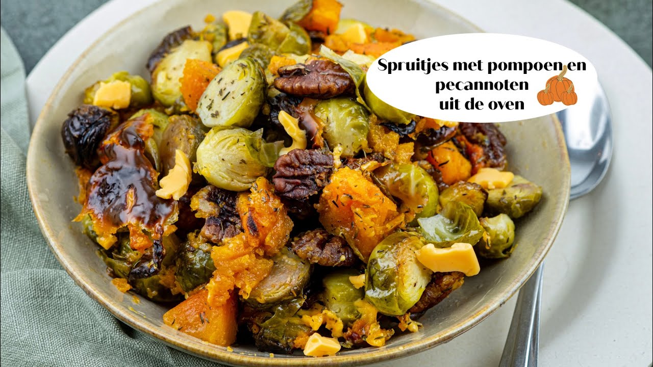 Spruitjes met pompoen en pecannoten uit de oven