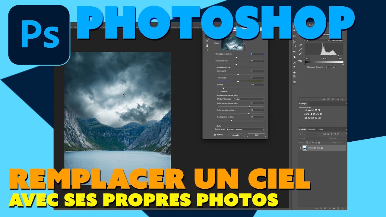 Photoshop - Astuce -  Remplacer le ciel avec une photo personnelle