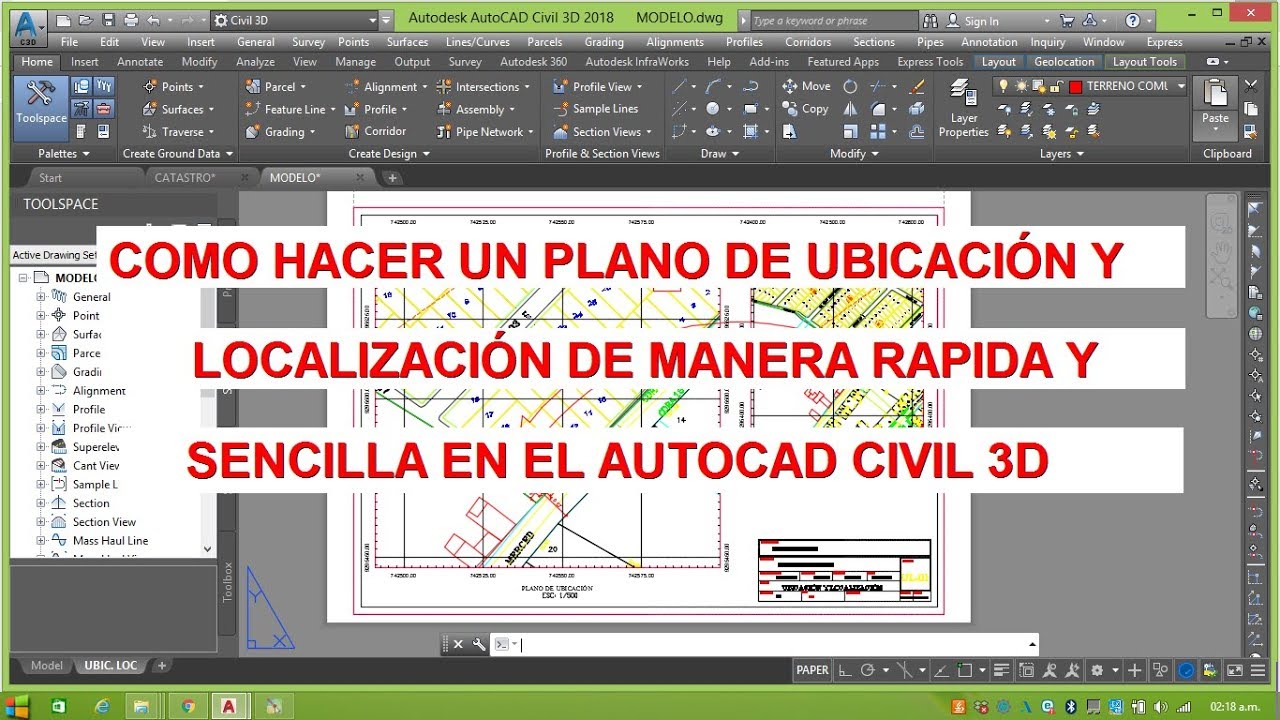 COMO HACER UN PLANO DE UBICACIÓN Y LOCALIZACIÓN DE MANERA RÁPIDA Y SENCILLA EN EL AUTOCAD CIVIL 3D