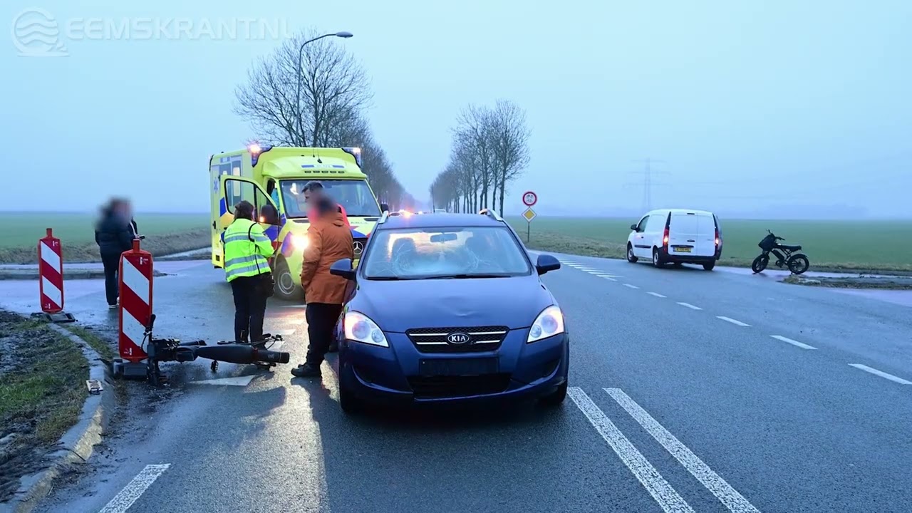 Fatbiker gewond na botsing op N362 bij Meedhuizen