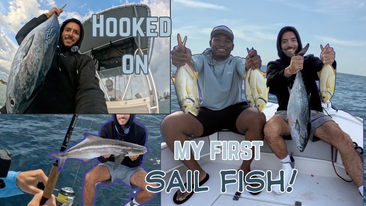 Hooked on my first ever sailfish!!