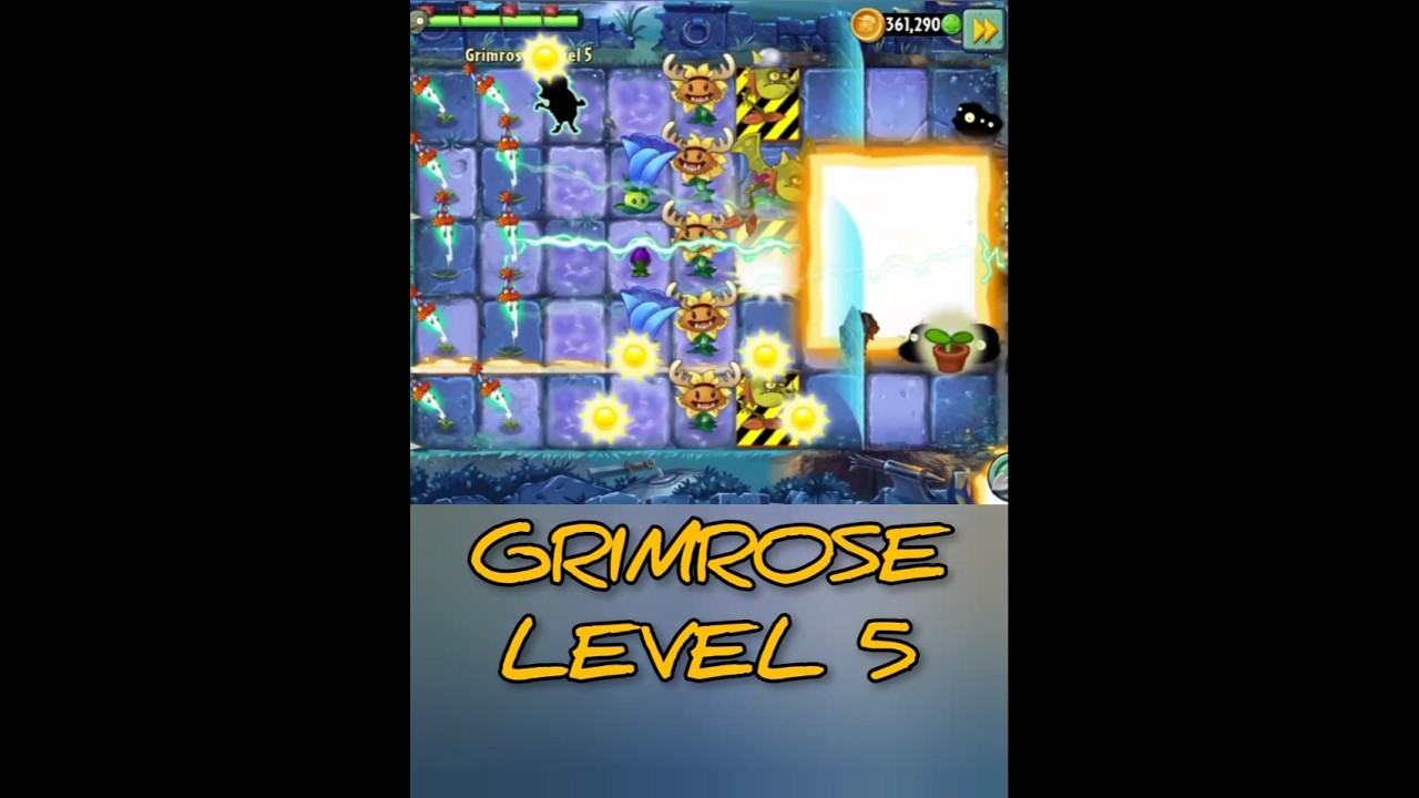 GRIMROSE! LEVEL 5 - BONUS CHALLENGE PLANTS VS ZOMBIES SPEEDRUN!