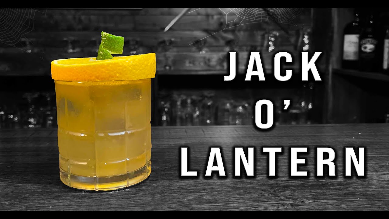 Jack O' Lantern Cocktail | Easy Halloween Cocktail | Booze On The Rocks