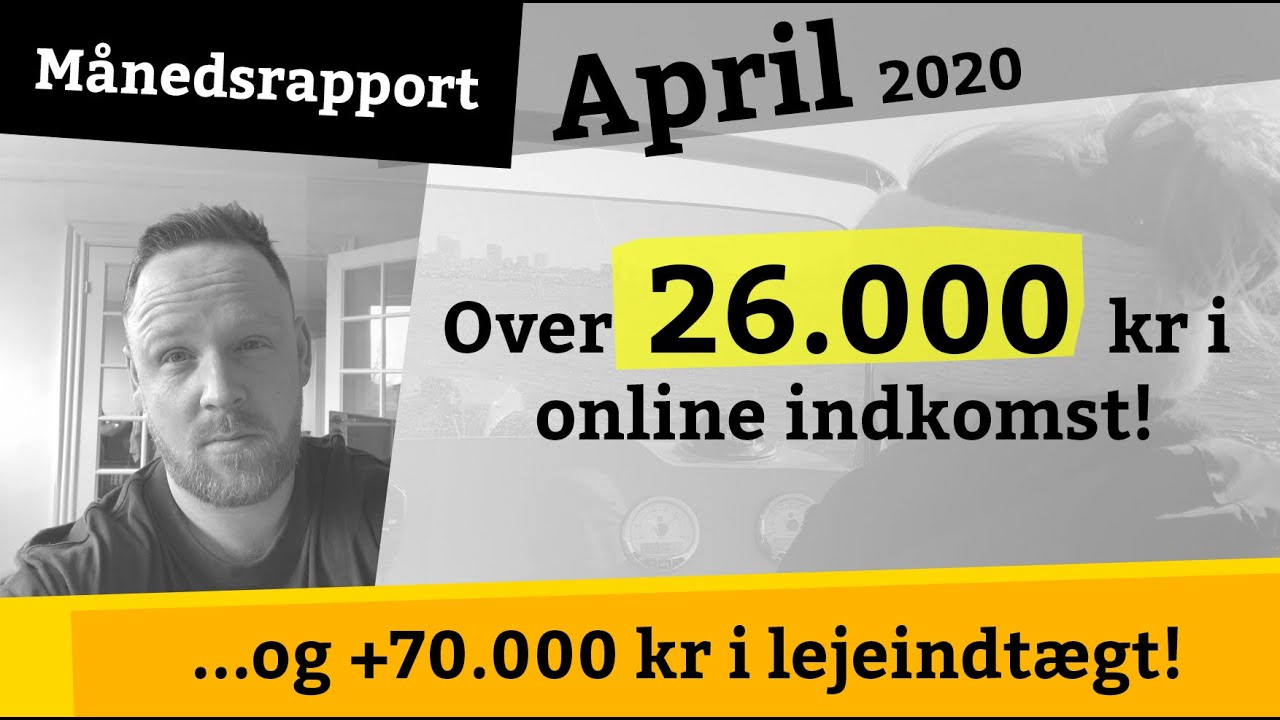 +26.000 kroner i online indt&aelig;gt fra Bluelobster.dk - M&aring;nedsrapport #28 April 2020