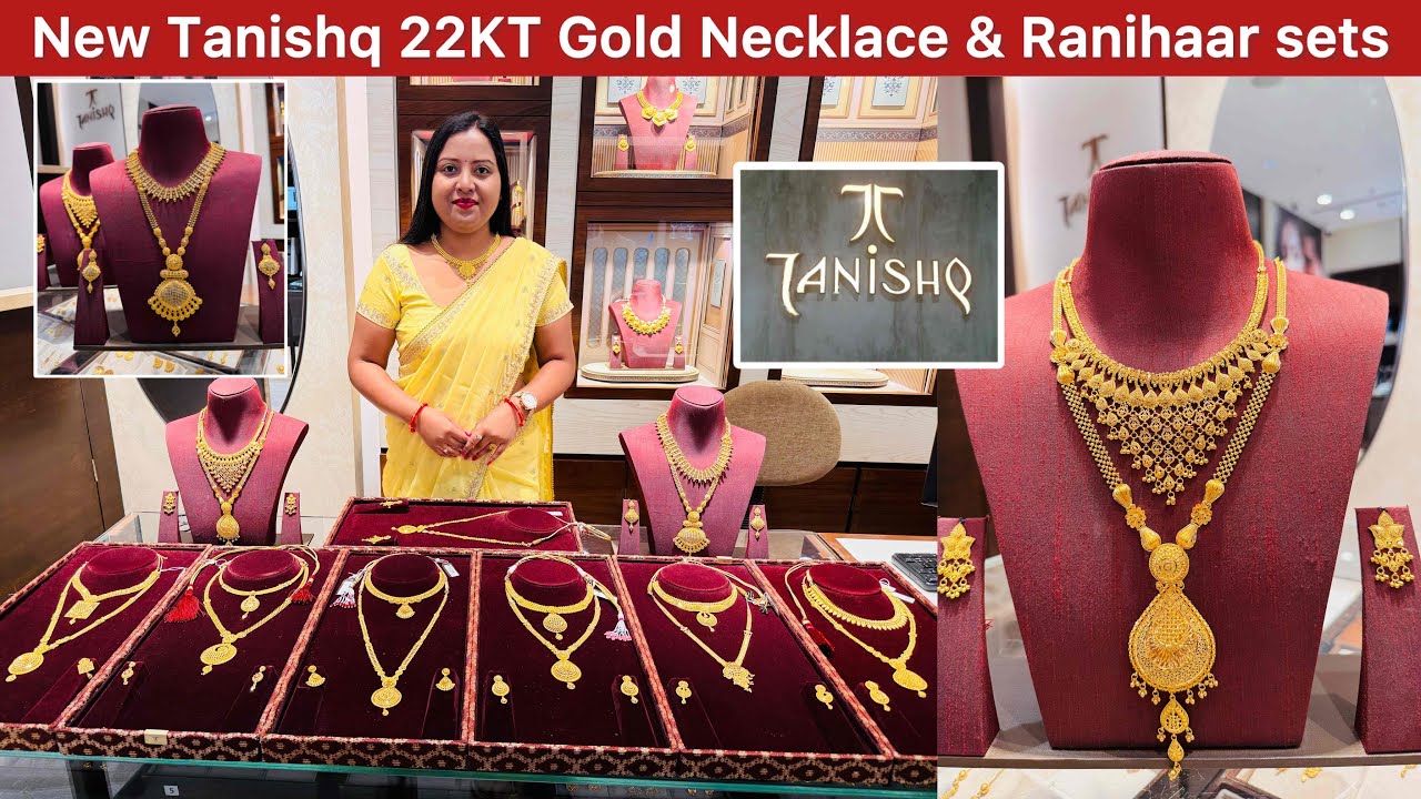 Tanishq latest😍 Gold short necklace sets & Ranihaar sets for Durga Puja, Dhanteras / Bridal sets ✨