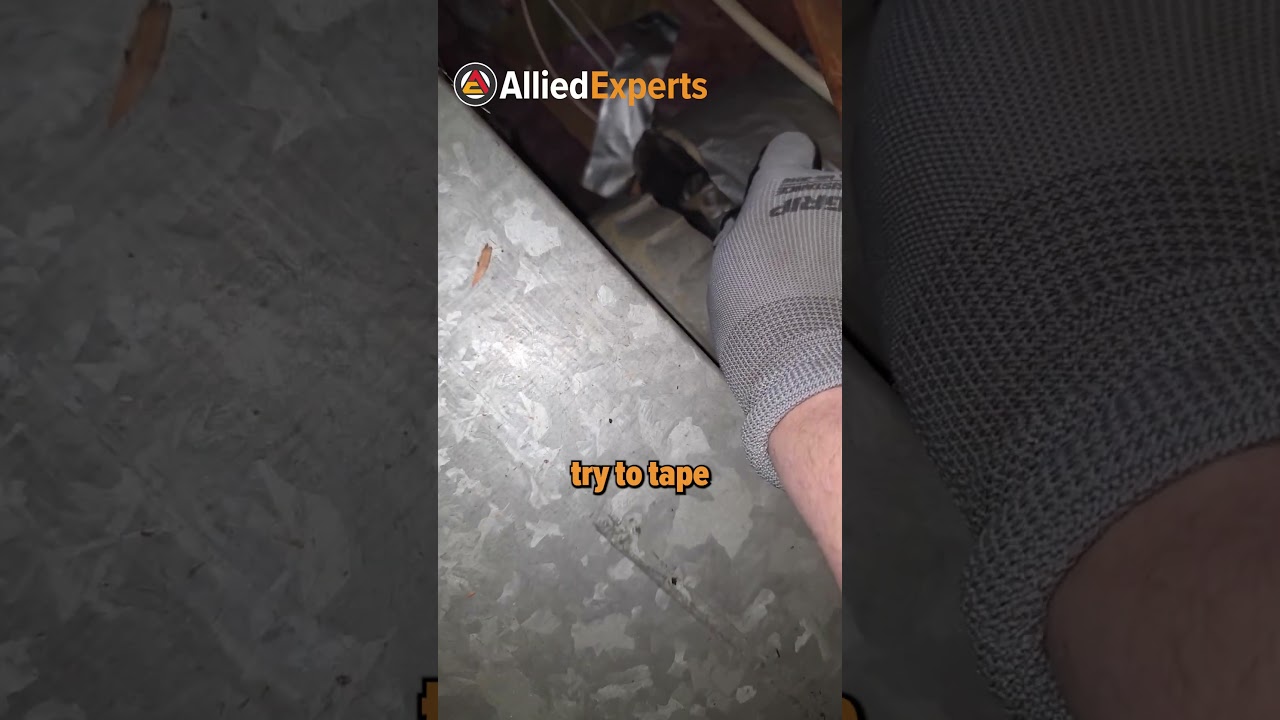 Quick, temporary fix for a disconnected duct - preparing for a replacement!💨 #energy #home #hvac
