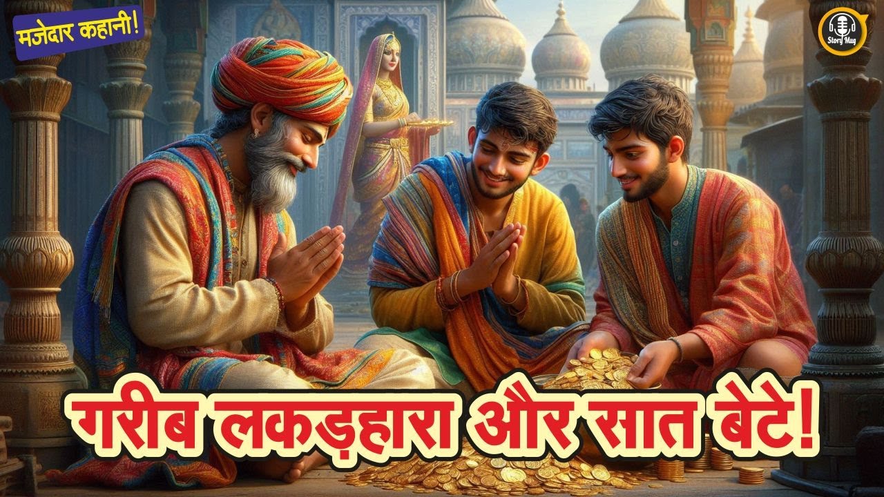 🔴 लकड़हारा और सात बेटे! | Story in Hindi | #hindistory #bedtimehindistory #storymug
