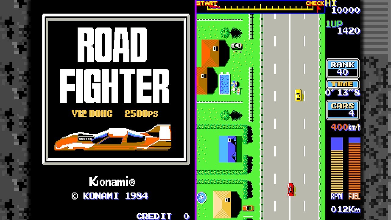 Road Fighter Longplay (Arcade) [QHD]