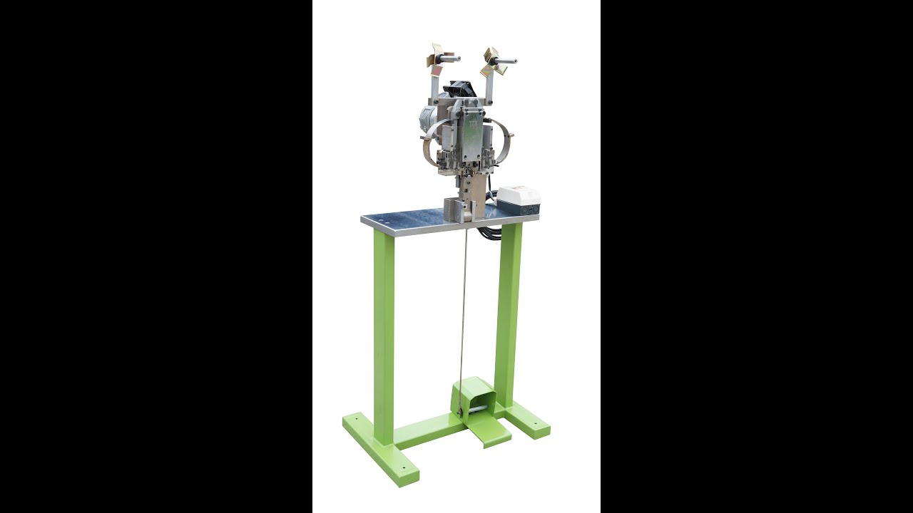 YFM-104S Semi auto nylon zipper double top stop and cutting machine (Modify nylon zipper using)