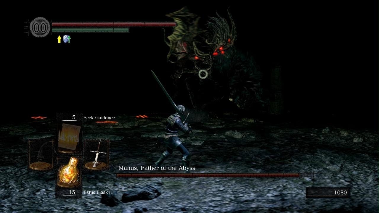 BEATING MANUS‚ FATHER OF THE ABYSS WITH THE ZWEIHÄNDER IN DARK SOULS: REMASTERED