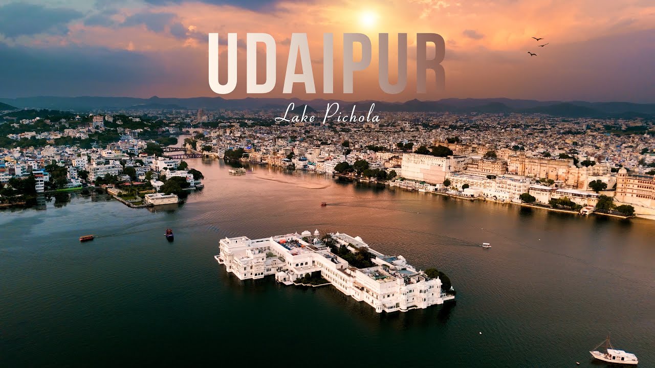 Exploring Udaipur's Lake Pichola | Stunning 4K Drone Views & Sunset Serenity | Udaipur Lake Pichola