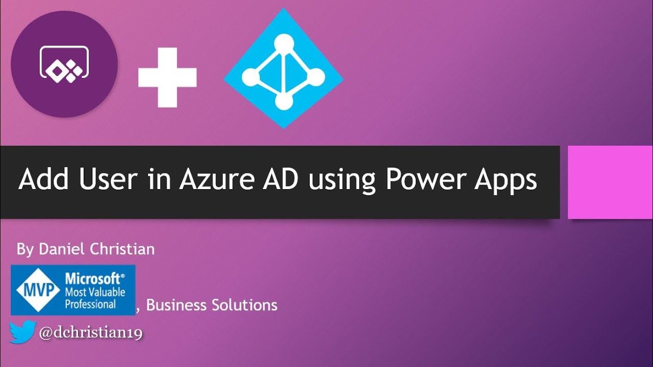 Power Apps: Add a User using Azure AD Connector