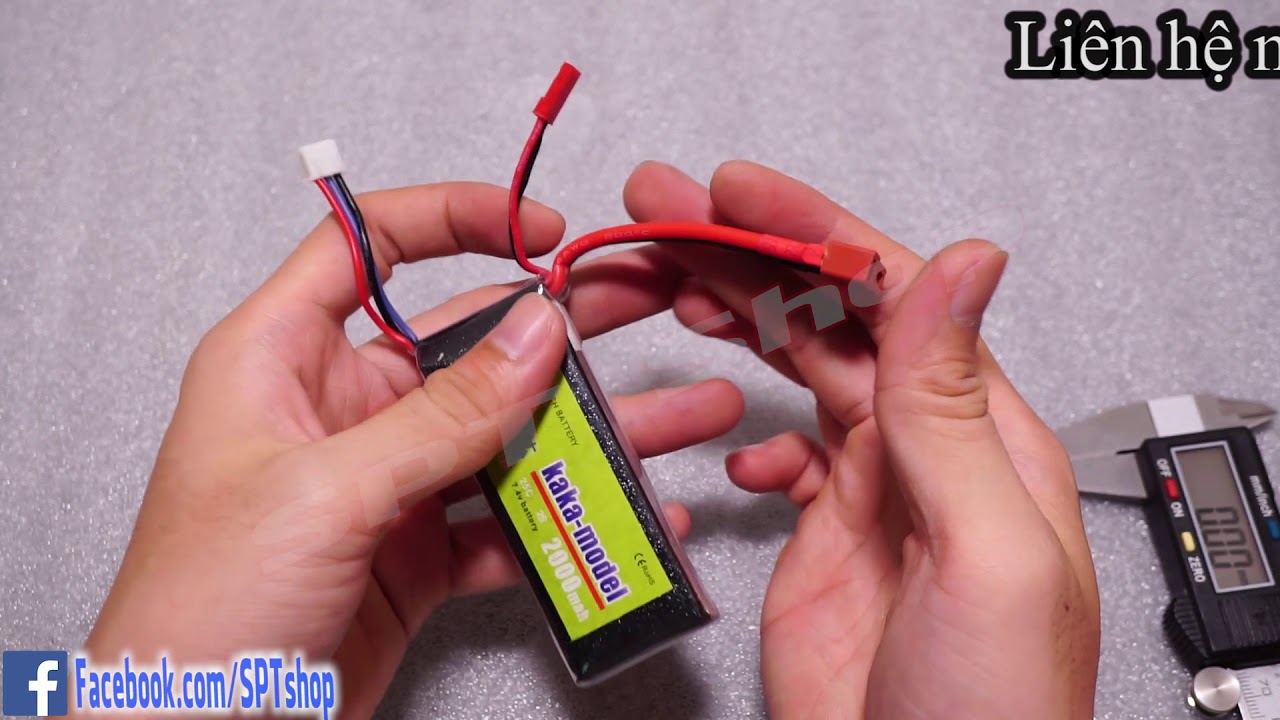 Pin 2S 2000mAh 25C | Pin Lithium 7.4V ✅ #SPTshop 379