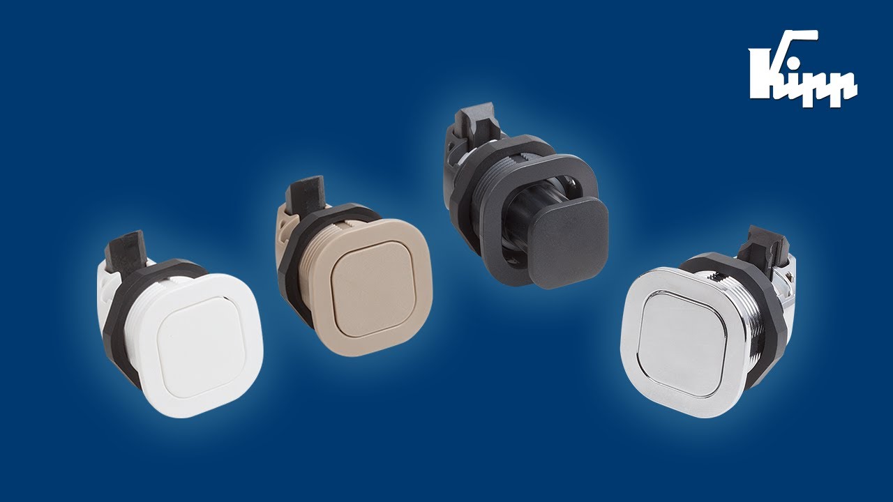 Врезные защелки KIPP с утопленной кнопкой