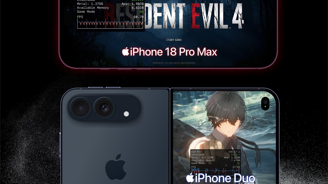 iPhone Duo против iPhone 18 Pro Max в играх: Wuthering Waves, Resident Evil 4 Remake и Fortnite!