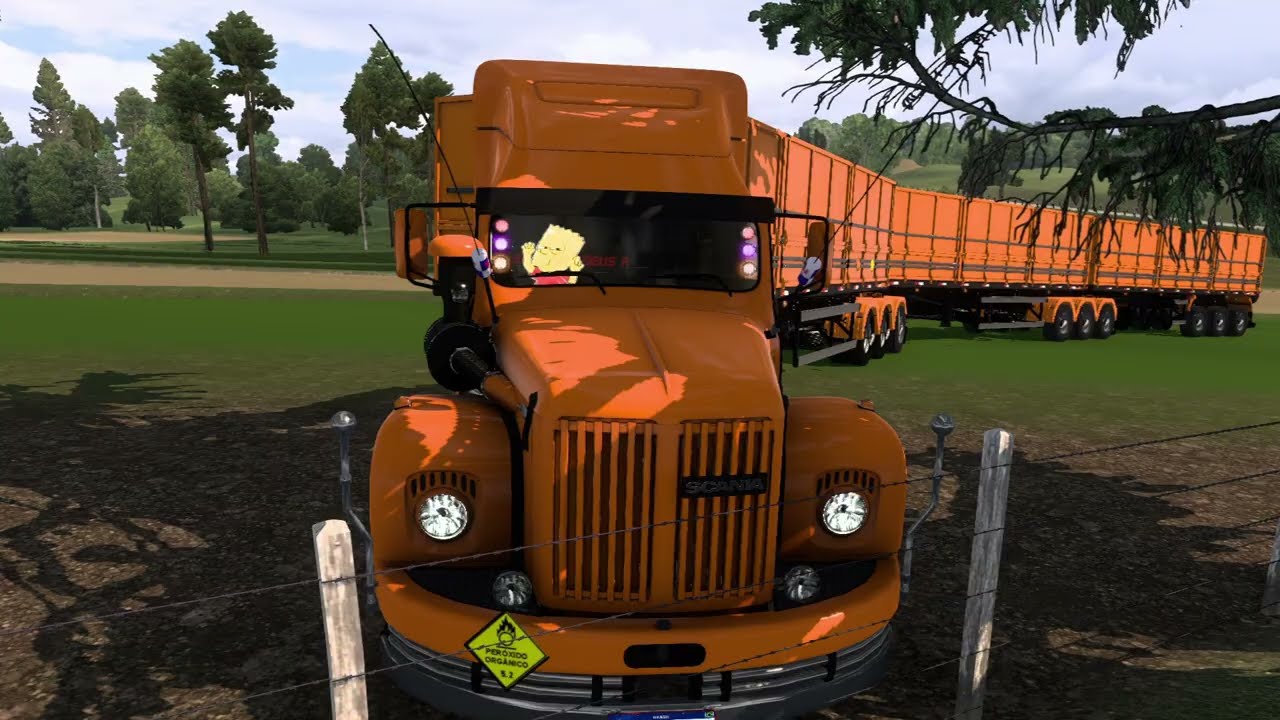 #eurotruksimulator2 TRITREM DIA DE COLHEITA PESADA  #ets2brasil