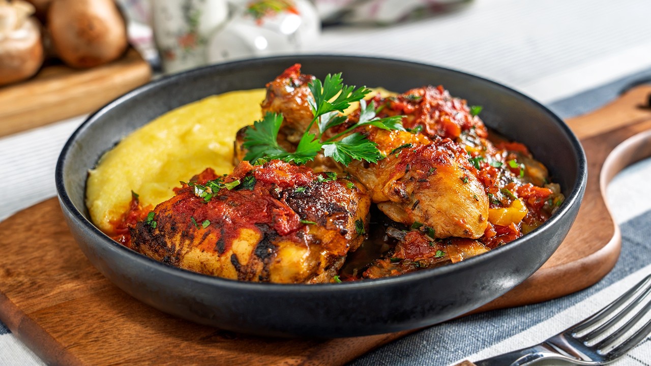 Pui taranesc cu sos delicios de rosii | JamilaCuisine