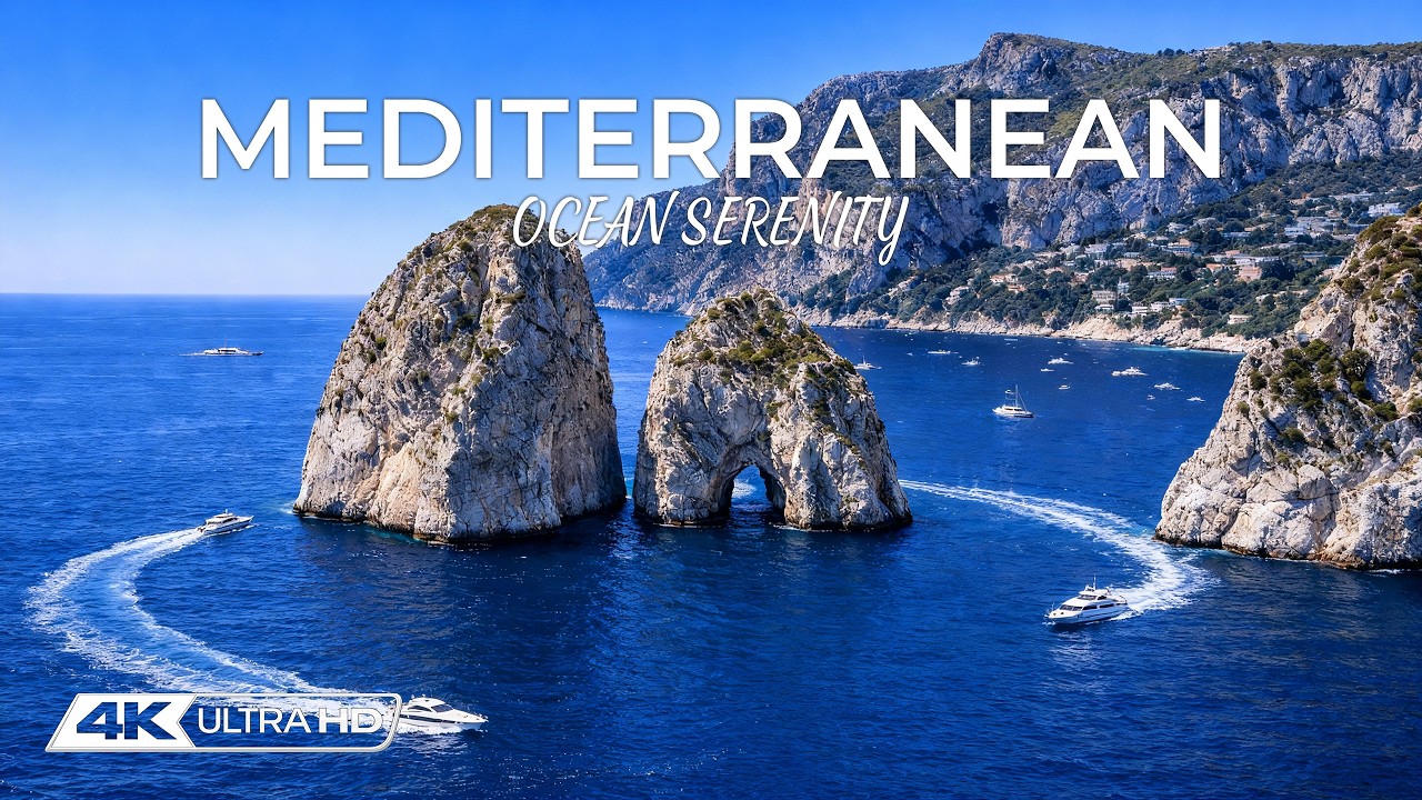 🇮🇹 Mediterranean Paradise 4K • Capri Island Relaxing Music & Ocean Views 🌊