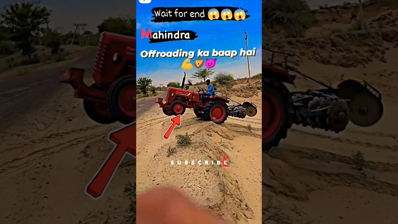 MAHINDRA TRACTOR STUNT 🦅 #offroading #tractor #ytshorts #shorts