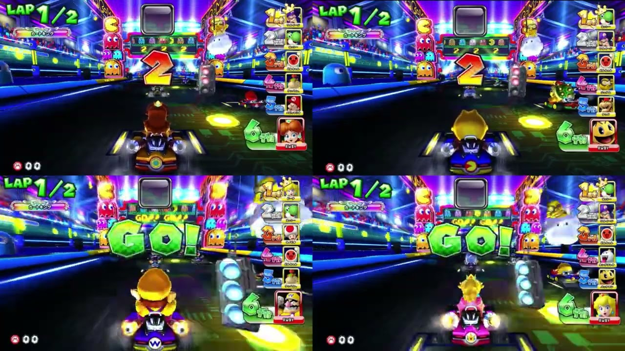I HAD NO IDEA! FINALLY! - Mario Kart Arcade GP DX - 4Player Screen Gameplay - PAC-MAN Cup - S2:E1