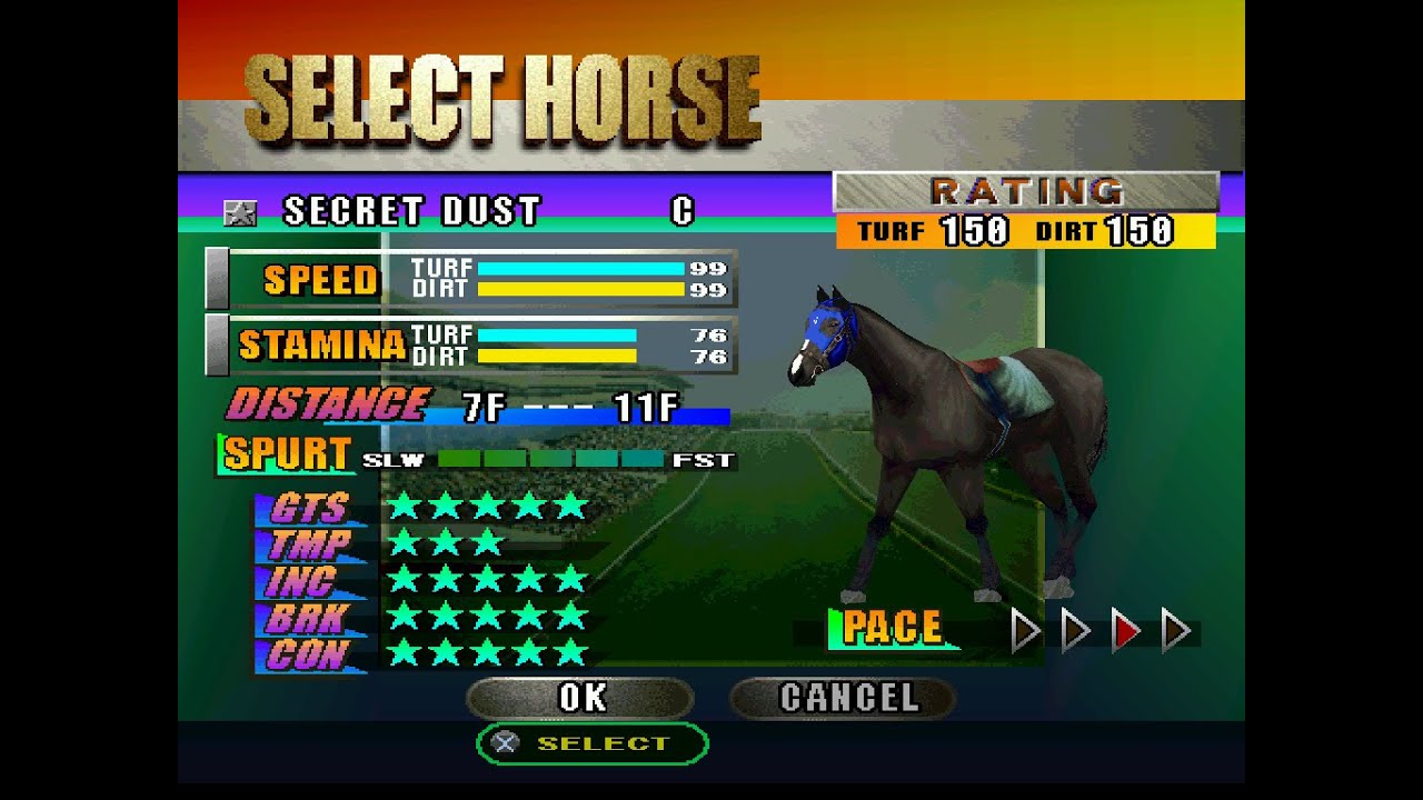 Gallop Racer Secret Dust T  150  D  150