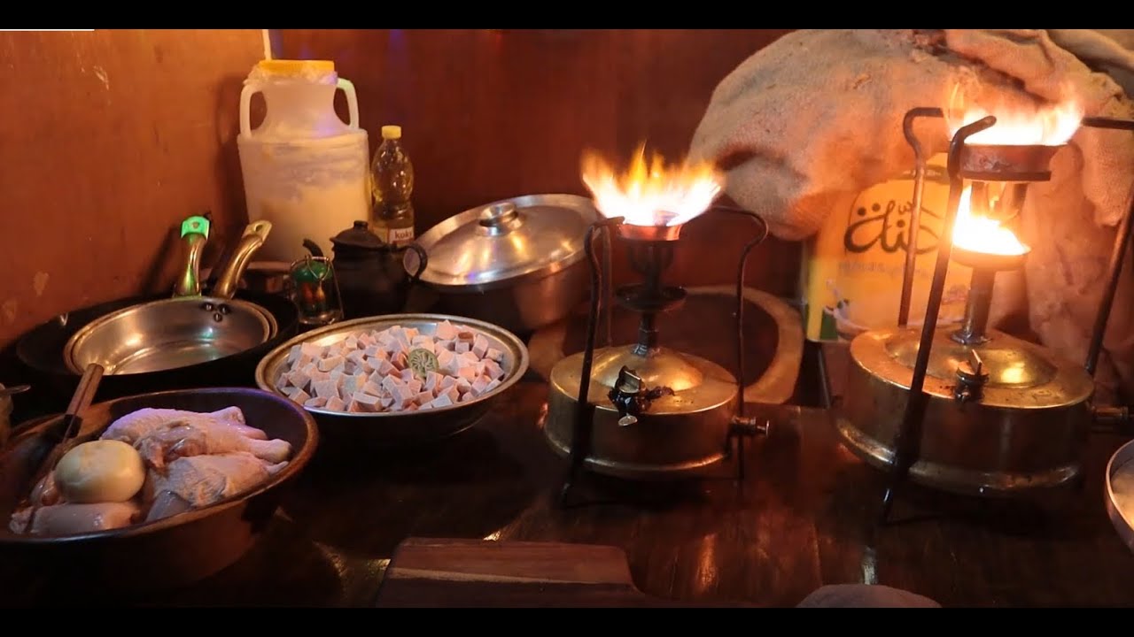 صوت بابور الجازارتدي السماعات 🎧Kerosene Stove for Relaxing
