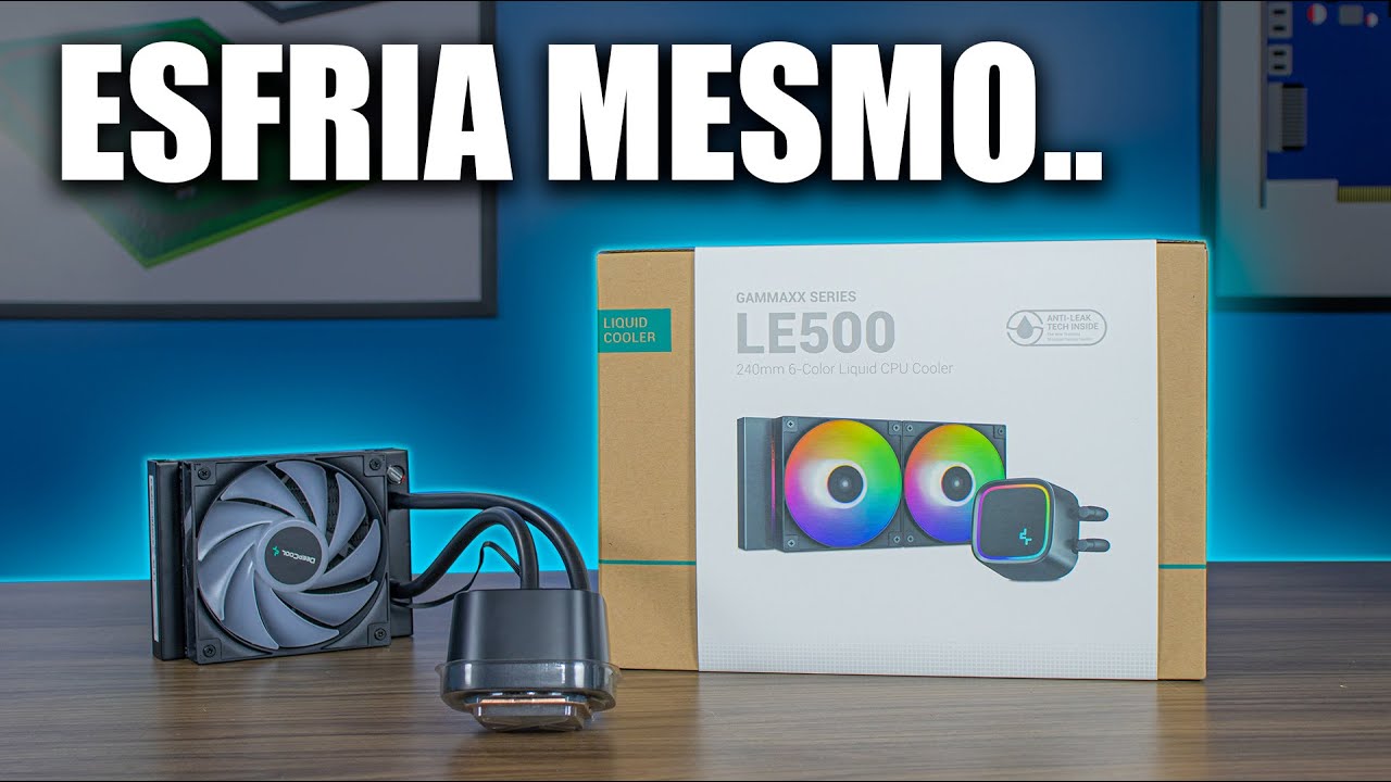 WATER COOLER CUSTO BENEFÍCIO QUE ESFRIA ATÉ RYZEN 9, TESTE DEEPCOOL LE300, LE500
