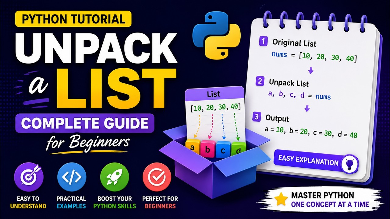 How to unpack a list in Python | Unpack a List in Python | unpacking a Python list | list unpack