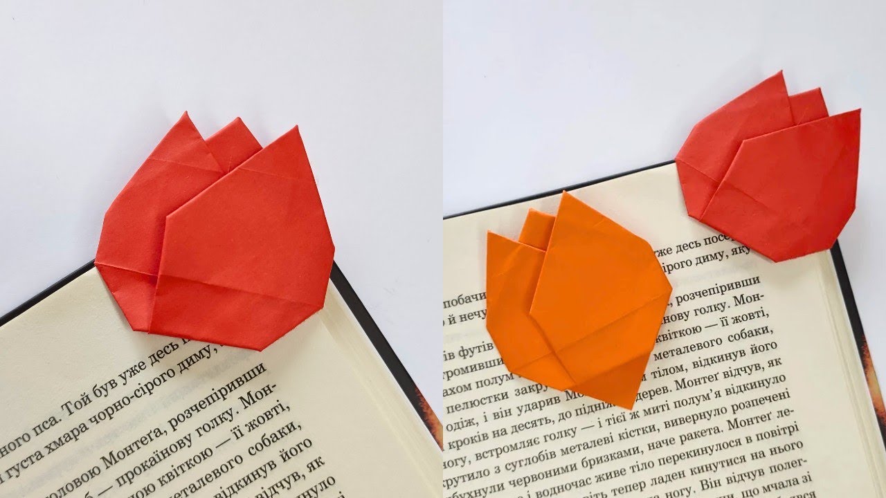Origami TULIP bookmark | How to make a paper bookmarks