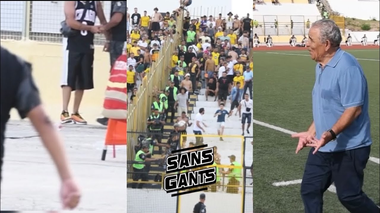 من هروب مشجع لرد فعل البنزرتي تجاه غضب الجمهور هذا ما لم تنقله الكاميرا بمباراة  والأفريقي والسيابي