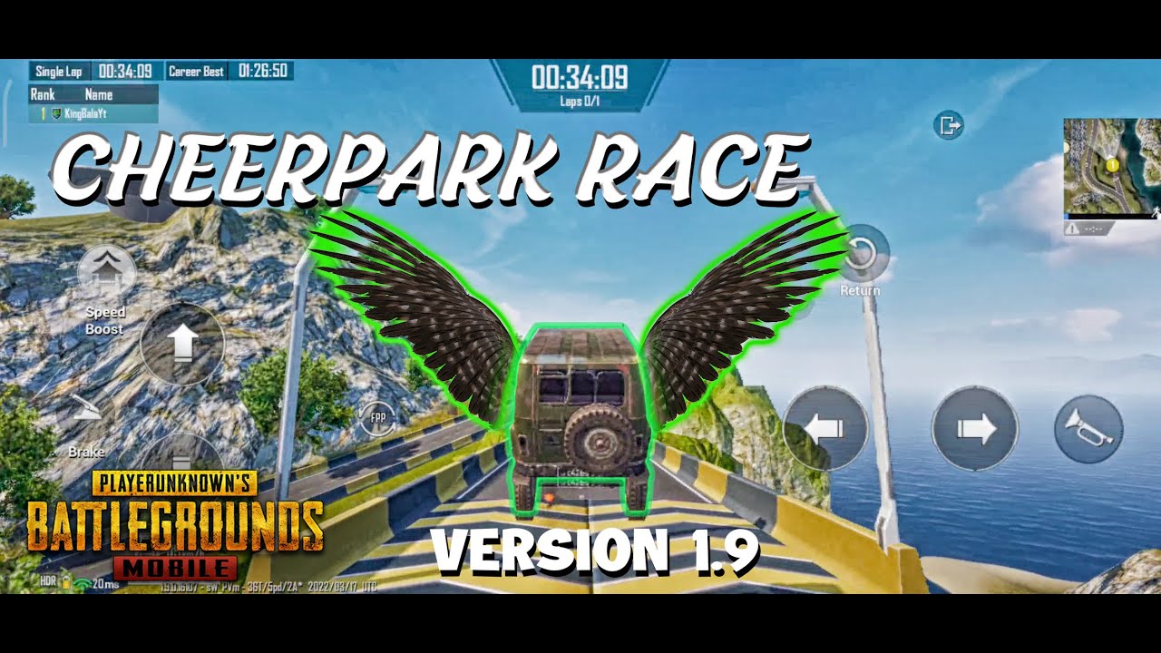 Cheerpark Race Game play l Pubg Mobile 1.9 New Update  #Pubg #pubgmobile #cheerpark