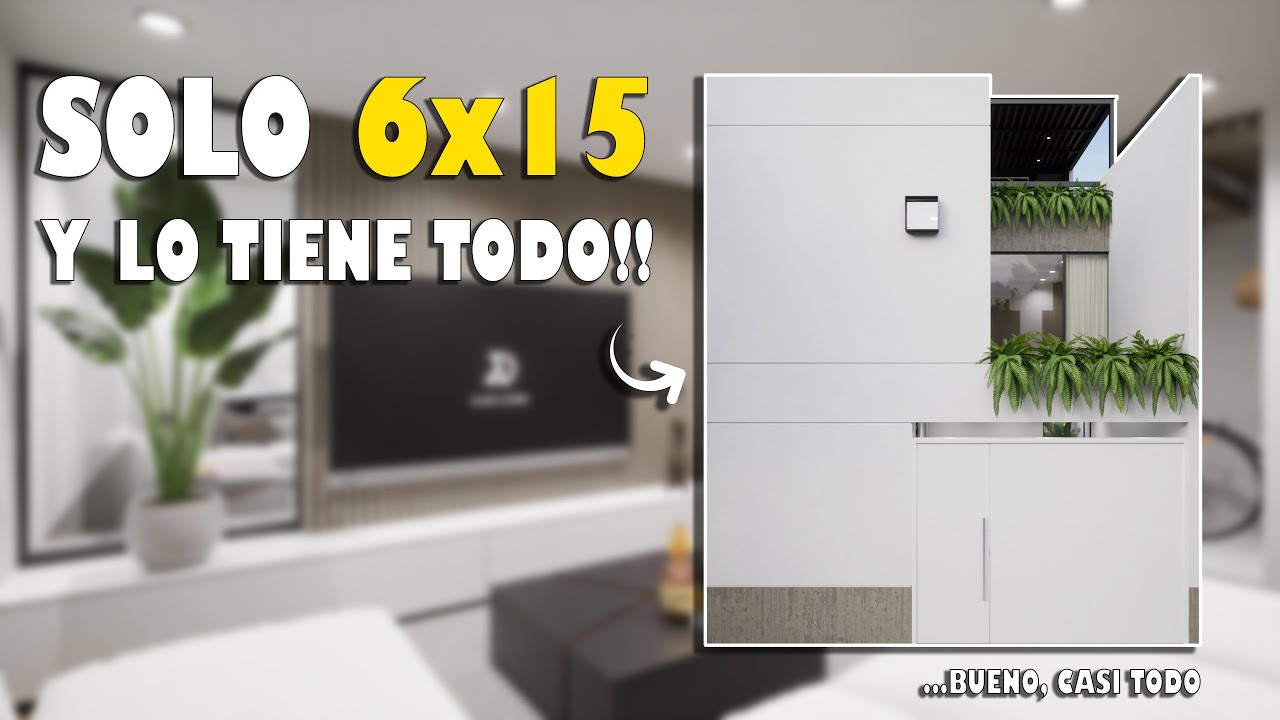¡¡La CASA de SOLO 6x15 metros que todos QUISIÉRAMOS TENER!!