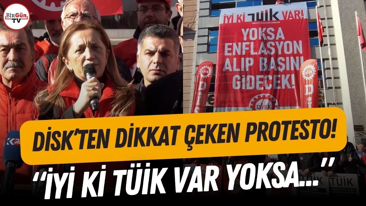 DİSK'ten basın açıklaması! O pankart dikkat çekti: 