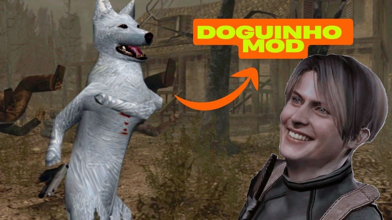 JOGANDO COM O DOGUINHO NO RE4 - Zoeira Mods