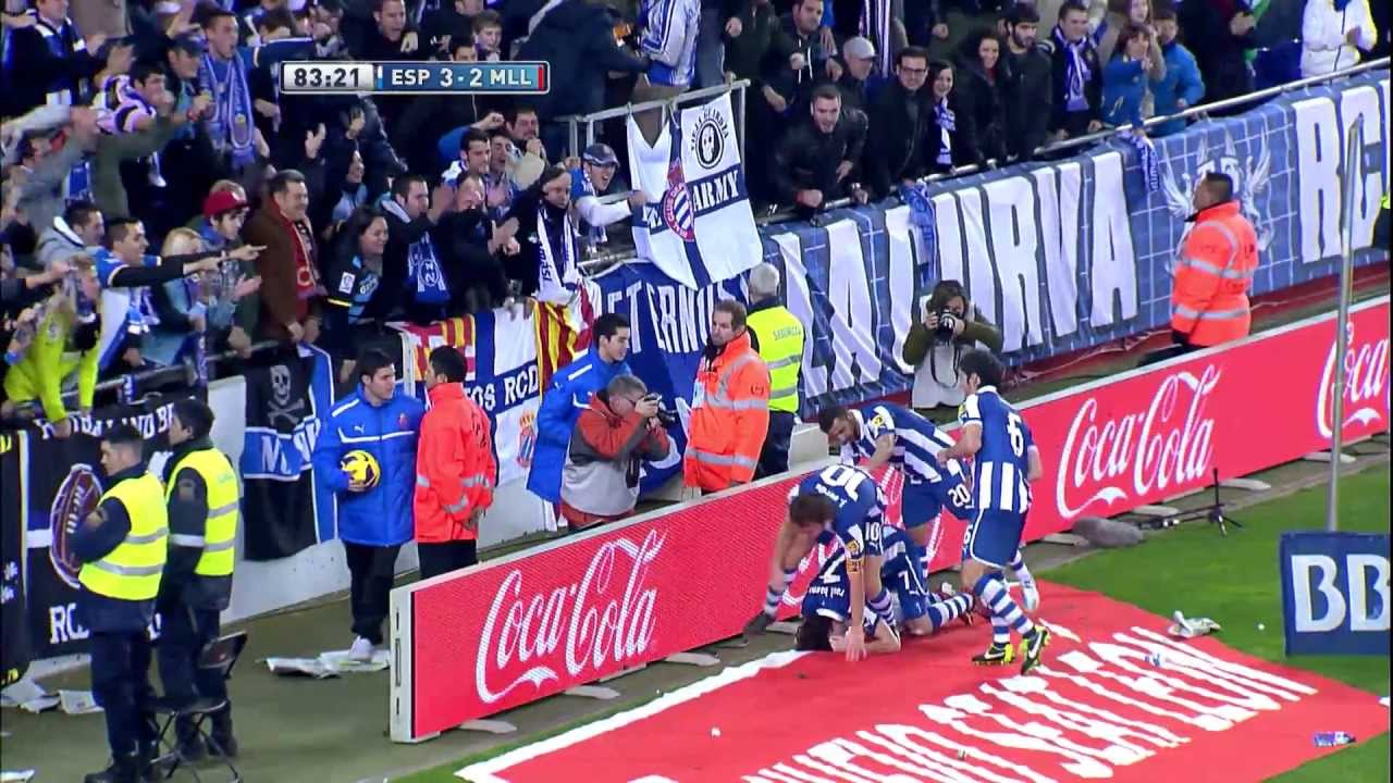 Gol de Baena (3-2) en el RCD Espanyol - RCD Mallorca - HD