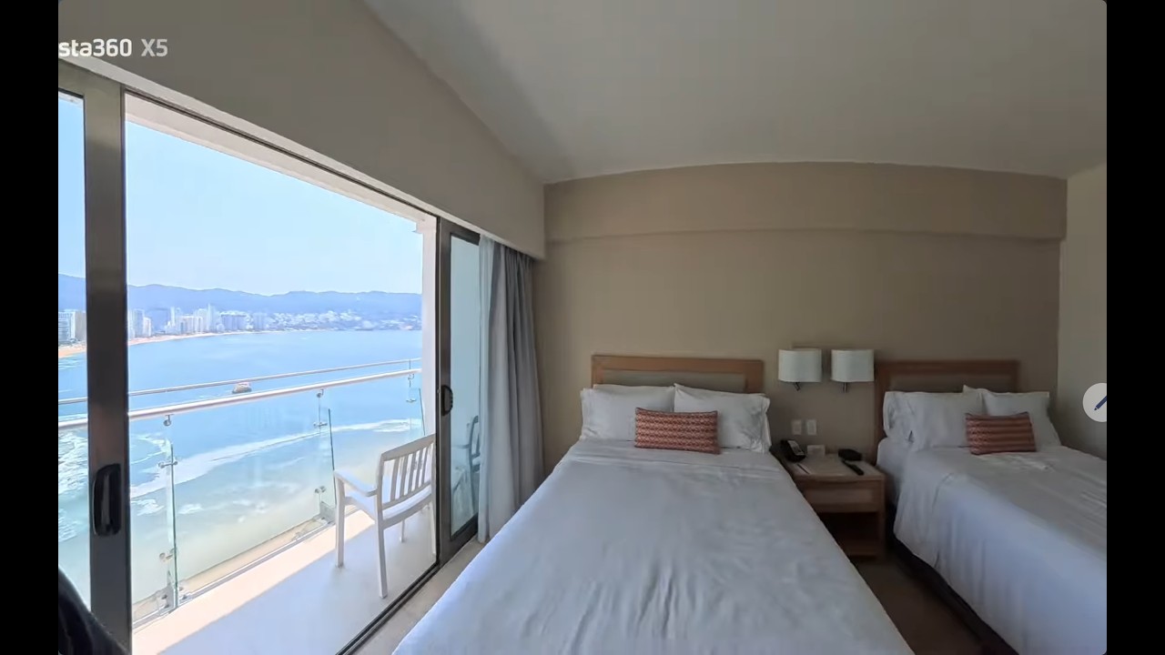 Recorrido de las habitaciones y Albercas Fiesta Americana Acapulco 