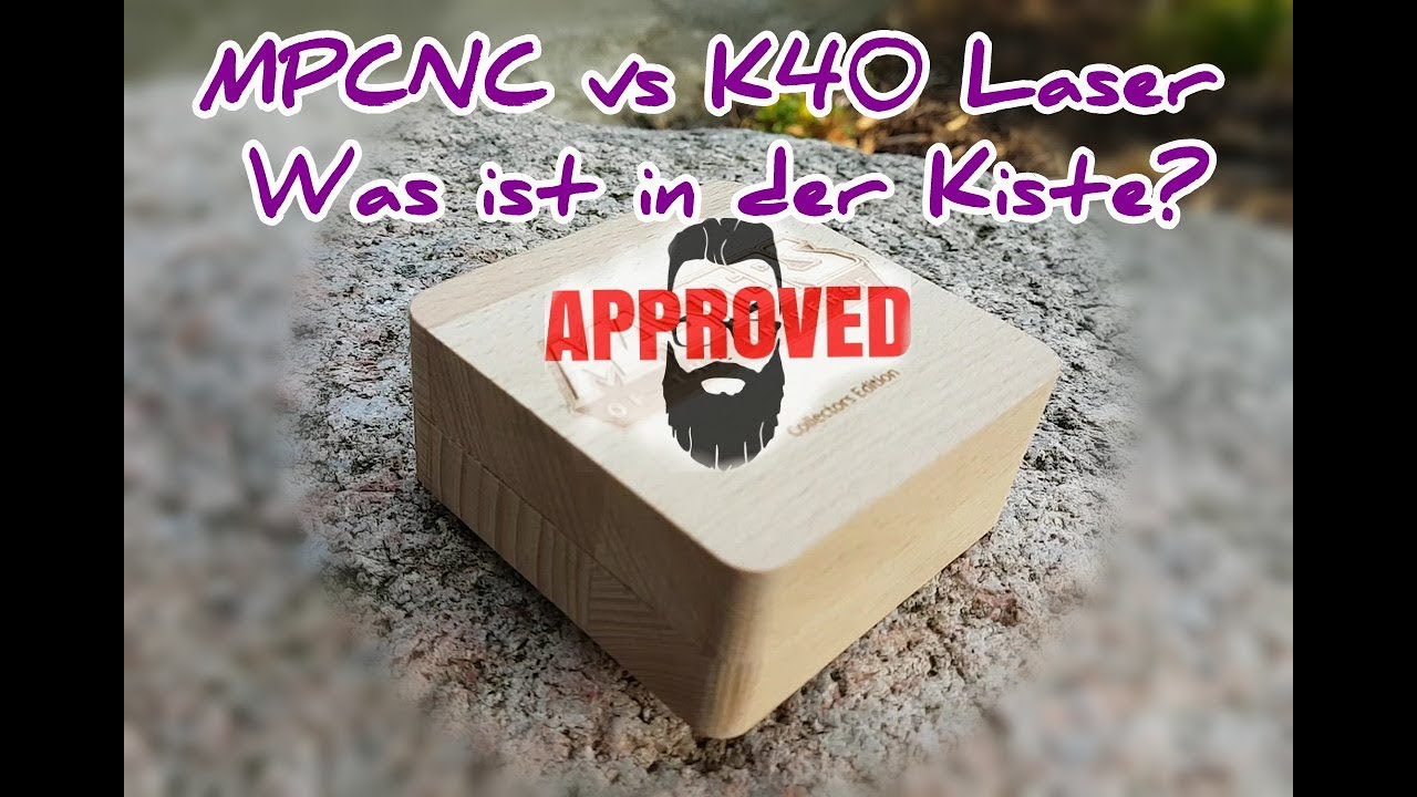 MPCNC vs K40 co2 Laser !  Buchenholz fräsen und beschriften!