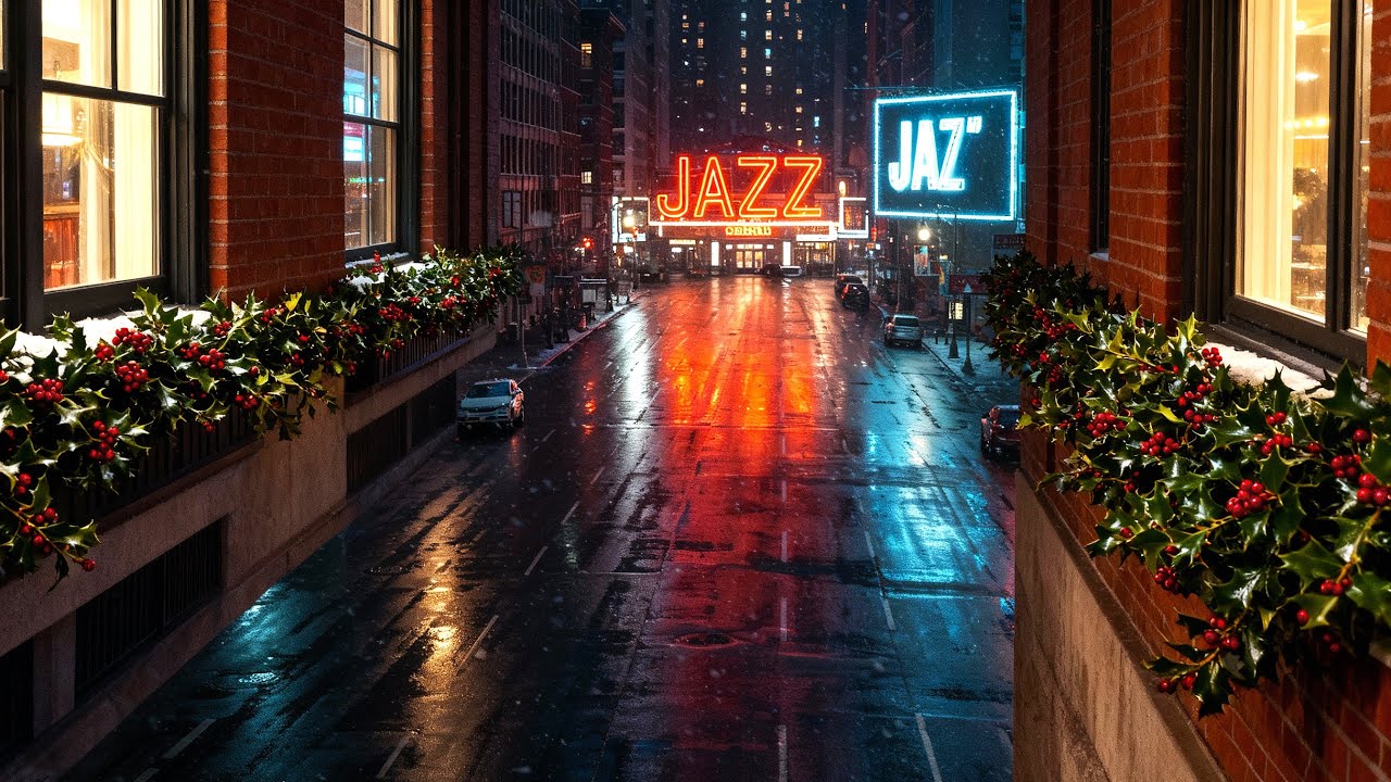 Late Night Jazz in the City 🌃🎷 | Neon Street Ambience